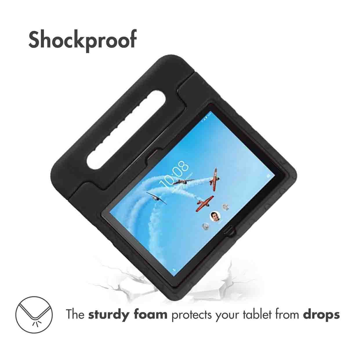 Accezz Kidsproof Backcover met handvat Lenovo Tab P10 / M10 - Zwart - Afbeelding 3