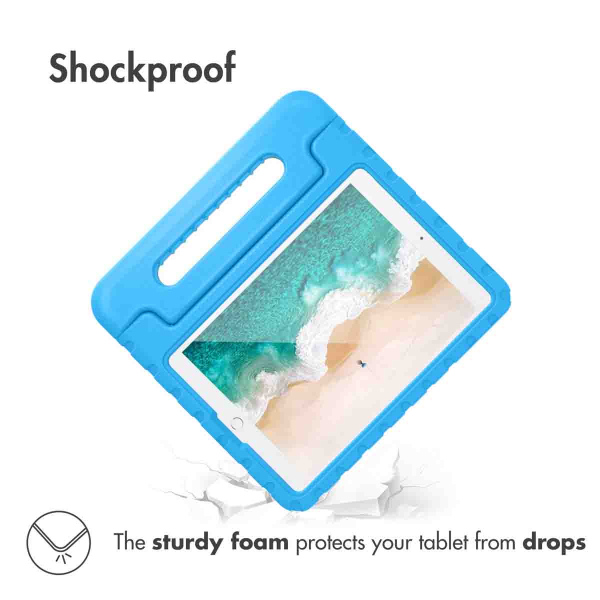 Accezz Kidsproof Backcover met handvat Apple iPad 9 (2021) 10.2 inch / iPad 8 (2020) 10.2 inch / iPad 7 (2019) 10.2 inch - Blauw - Afbeelding 2