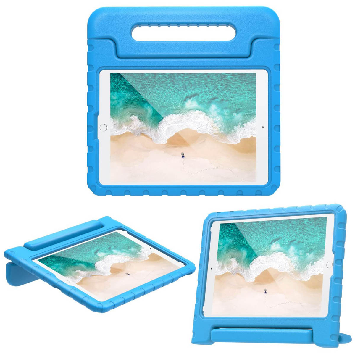 Accezz Kidsproof Backcover met handvat Apple iPad 9 (2021) 10.2 inch / iPad 8 (2020) 10.2 inch / iPad 7 (2019) 10.2 inch – Blauw