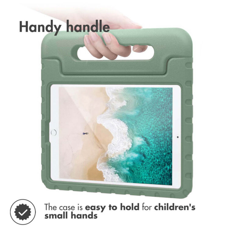 Accezz Kidsproof Backcover met handvat Apple iPad 9 (2021) 10.2 inch / iPad 8 (2020) 10.2 inch / iPad 7 (2019) 10.2 inch - Olive Green - Afbeelding 4