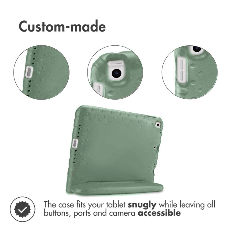 Accezz Kidsproof Backcover met handvat Apple iPad 9 (2021) 10.2 inch / iPad 8 (2020) 10.2 inch / iPad 7 (2019) 10.2 inch - Olive Green - Afbeelding 3