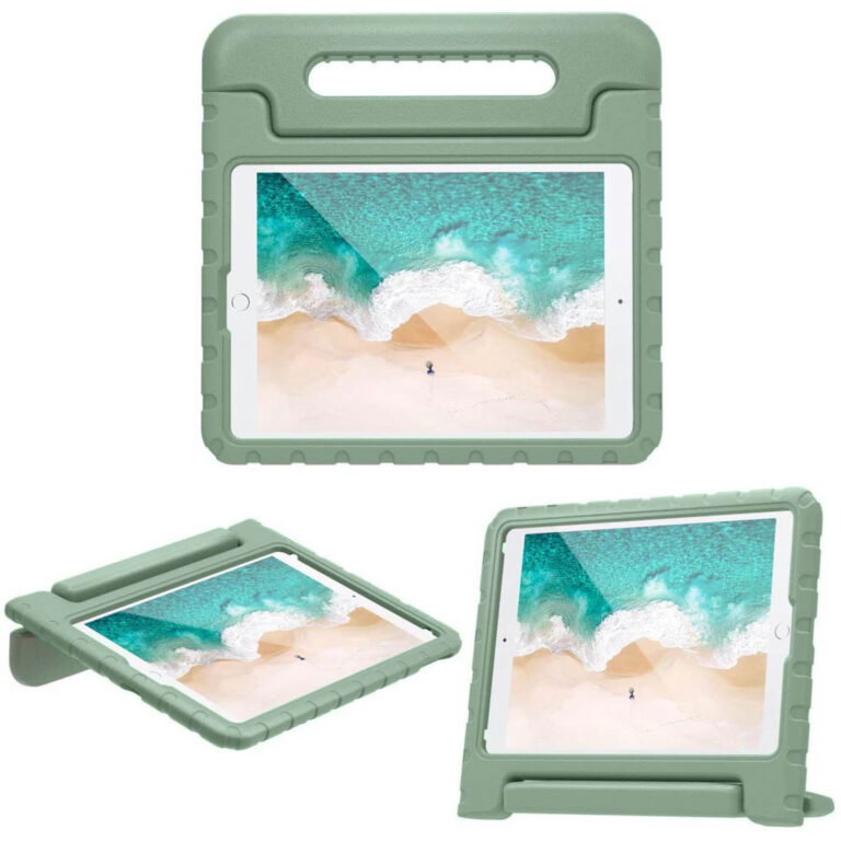 Accezz Kidsproof Backcover met handvat Apple iPad 9 (2021) 10.2 inch / iPad 8 (2020) 10.2 inch / iPad 7 (2019) 10.2 inch - Olive Green - Afbeelding 2