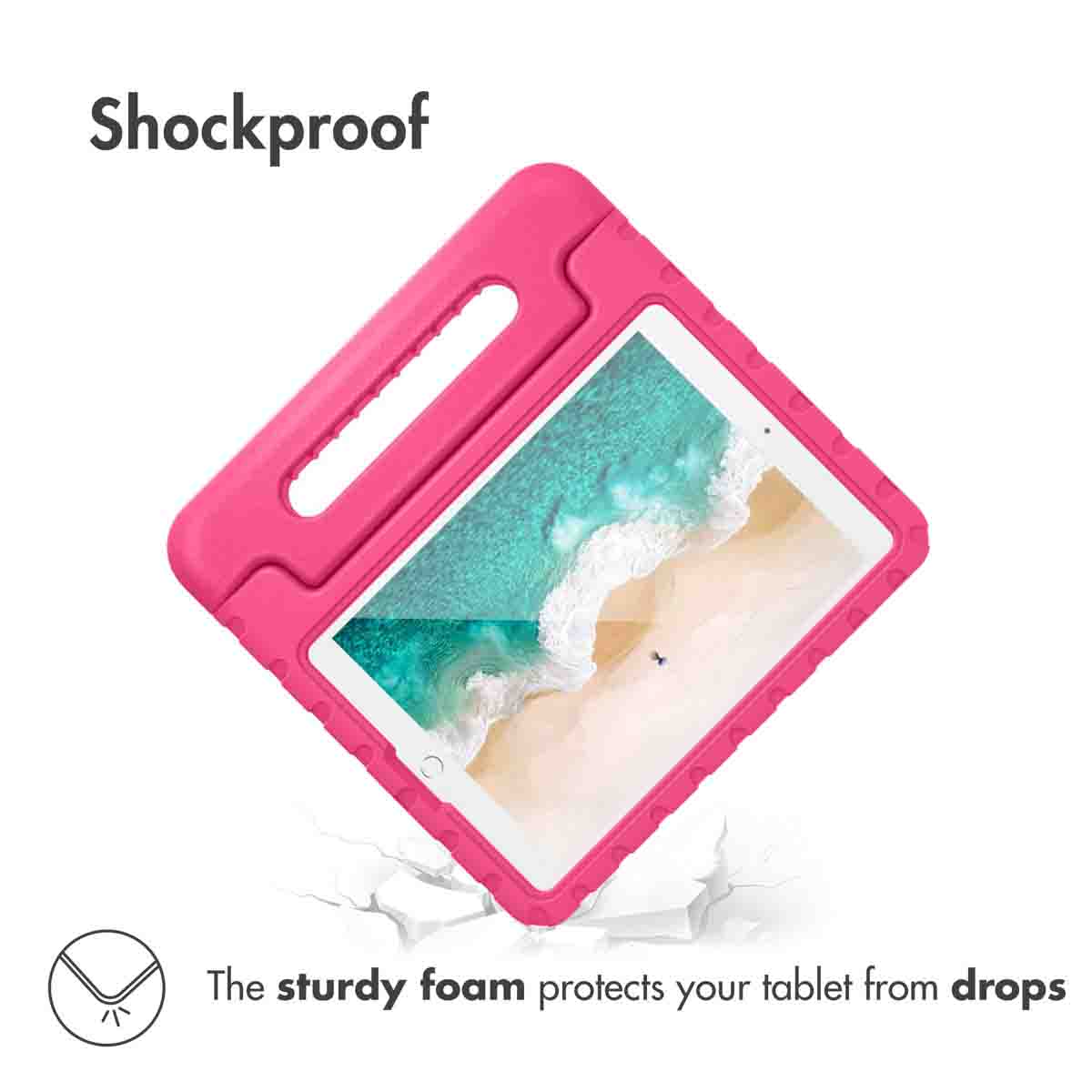 Accezz Kidsproof Backcover met handvat Apple iPad 9 (2021) 10.2 inch / iPad 8 (2020) 10.2 inch / iPad 7 (2019) 10.2 inch – Roze