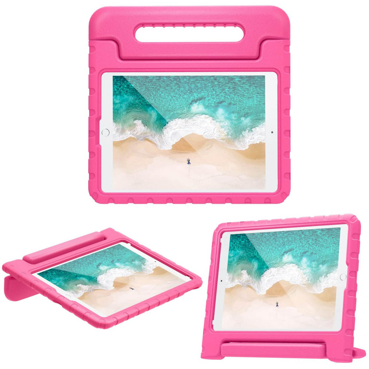 Accezz Kidsproof Backcover met handvat Apple iPad 9 (2021) 10.2 inch / iPad 8 (2020) 10.2 inch / iPad 7 (2019) 10.2 inch - Roze