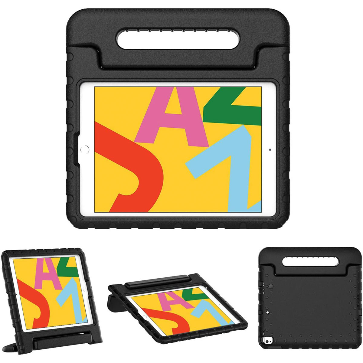 Accezz Kidsproof Backcover met handvat Apple iPad 9 (2021) 10.2 inch / iPad 8 (2020) 10.2 inch / iPad 7 (2019) 10.2 inch – Zwart