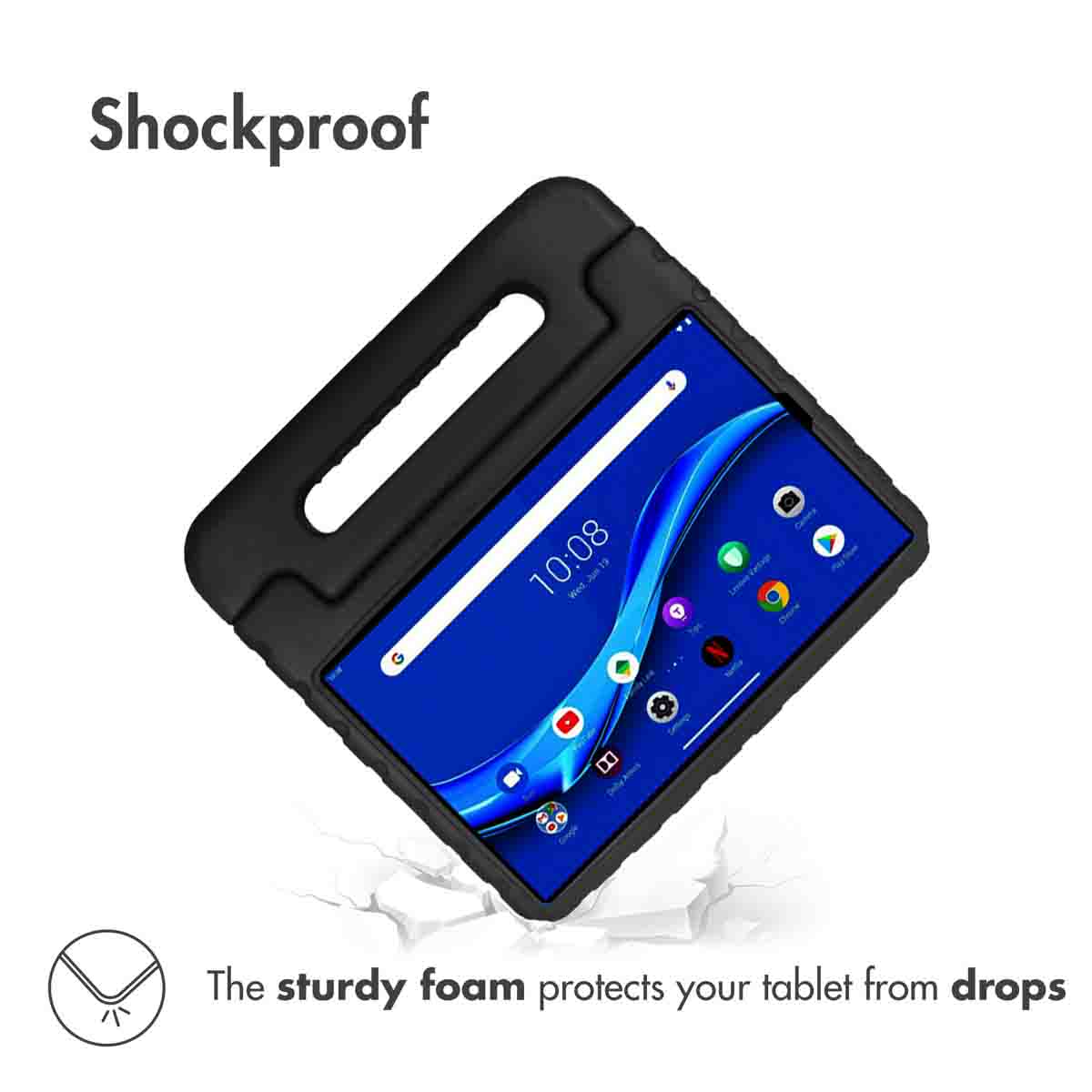 Accezz Kidsproof Backcover met handvat Lenovo Tab M10 Plus / M10 FHD Plus - Zwart - Afbeelding 2