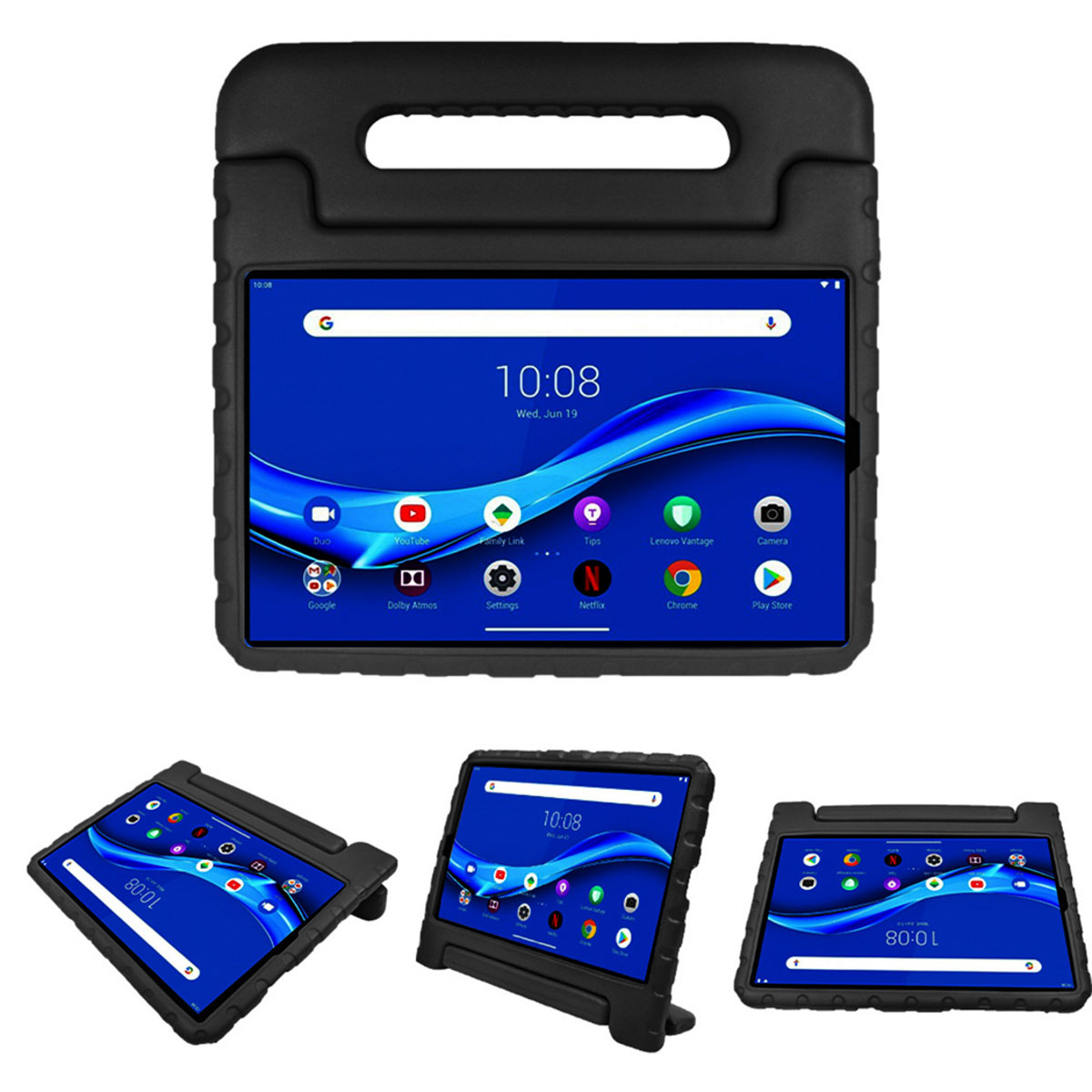 Accezz Kidsproof Backcover met handvat Lenovo Tab M10 Plus / M10 FHD Plus – Zwart