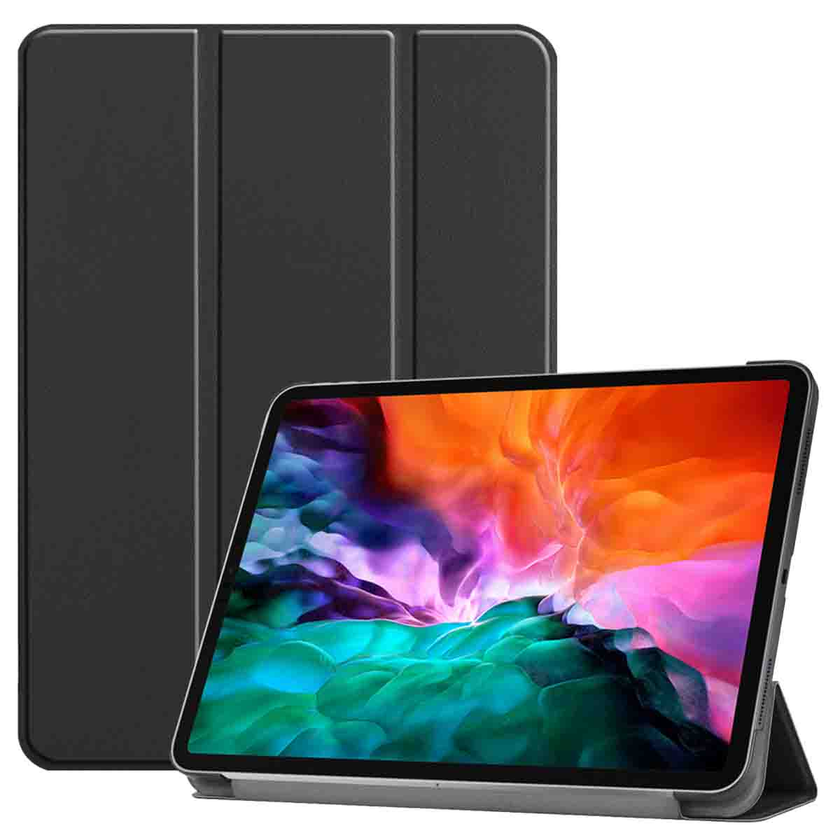 Accezz Trifold Bookcase Apple iPad Pro 12.9 (2018/2020/2021/2022) – Zwart