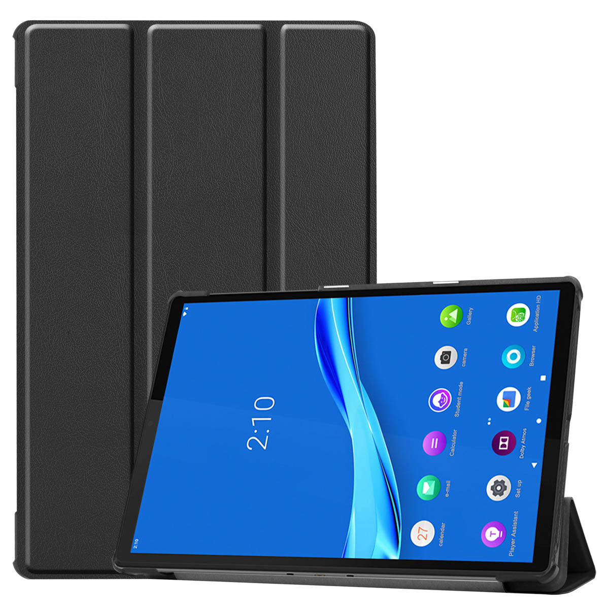 Accezz Trifold Bookcase Lenovo Tab M10 Plus / M10 FHD Plus – Zwart