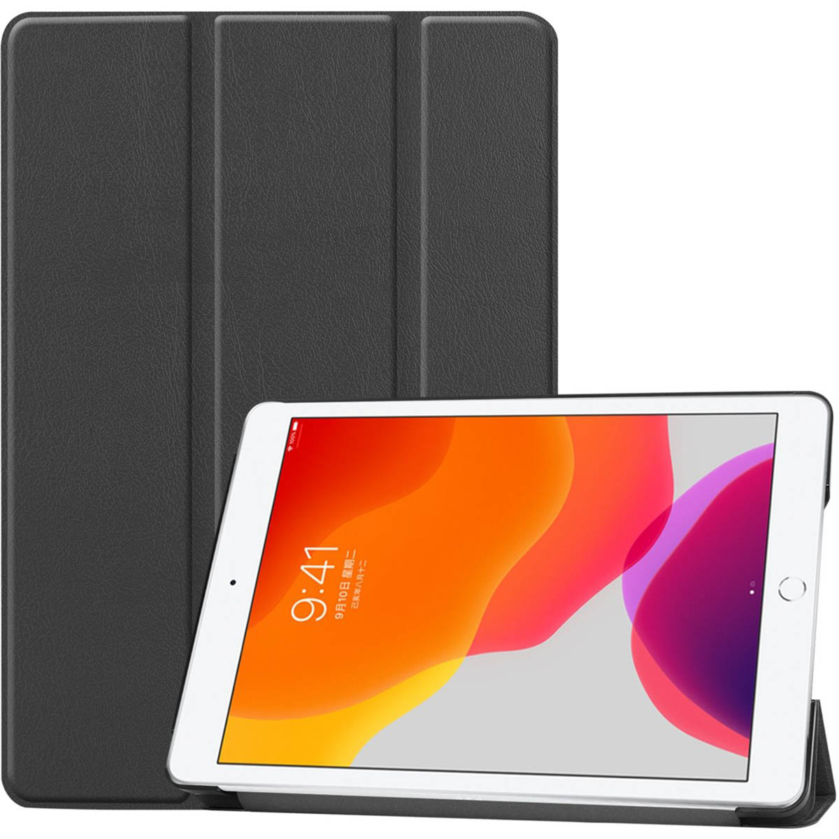 Accezz Trifold Bookcase Apple iPad 9 (2021) 10.2 inch / iPad 8 (2020) 10.2 inch / iPad 7 (2019) 10.2 inch – Zwart