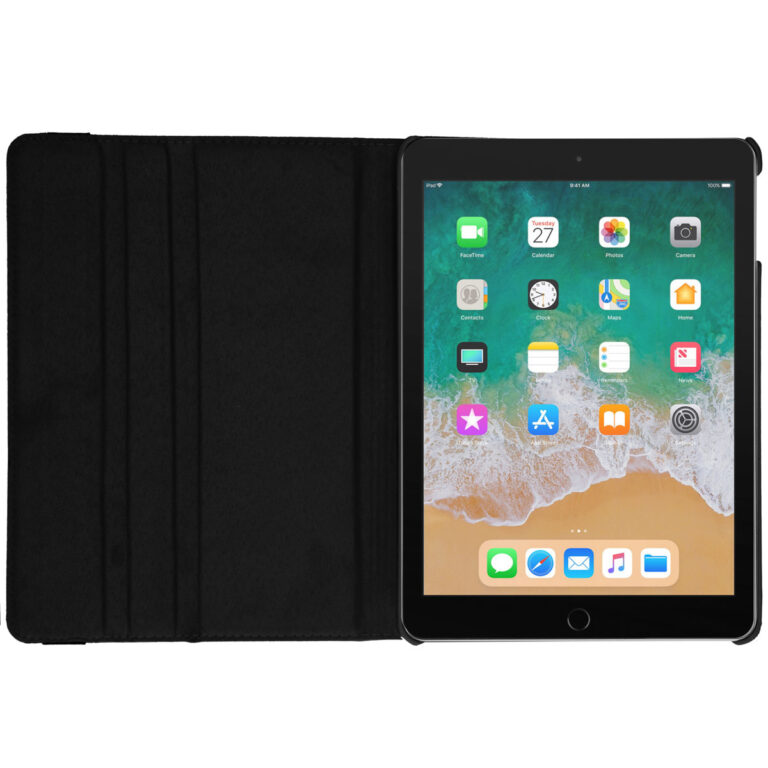 Accezz 360° draaibare Bookcase Apple iPad 6 (2018) 9.7 inch / iPad 5 (2017) 9.7 inch - Zwart - Afbeelding 6