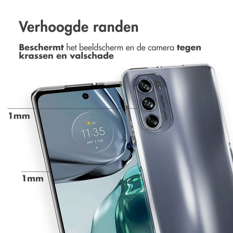 Accezz Clear Backcover Motorola Moto G62 - Transparant - Afbeelding 3
