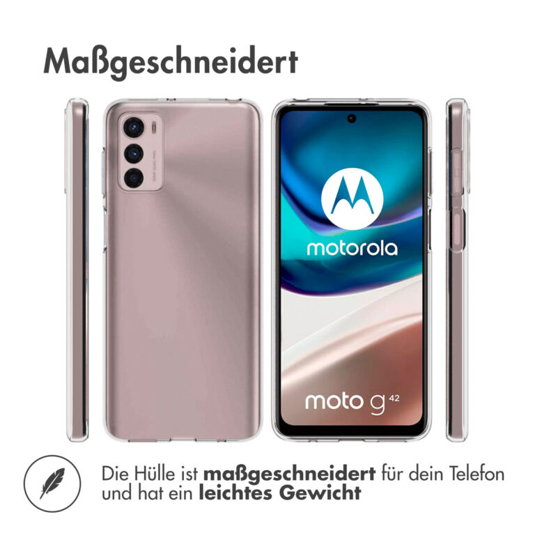 Accezz Clear Backcover Motorola Moto G42 - Transparant - Afbeelding 8