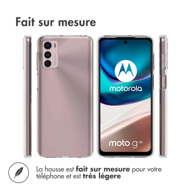 Accezz Clear Backcover Motorola Moto G42 - Transparant - Afbeelding 5
