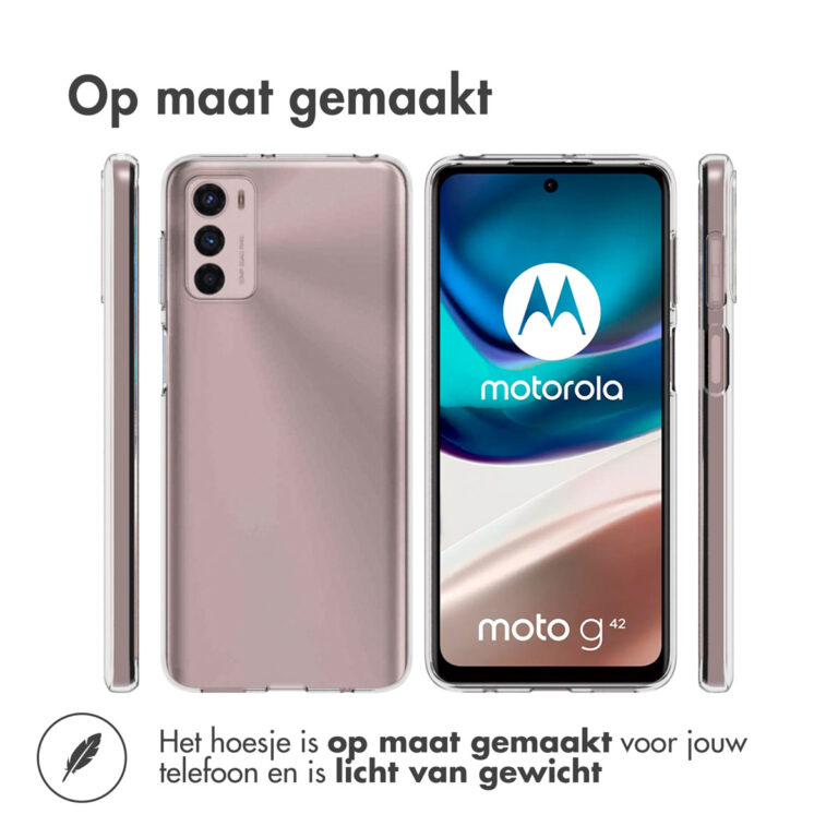 Accezz Clear Backcover Motorola Moto G42 - Transparant - Afbeelding 2