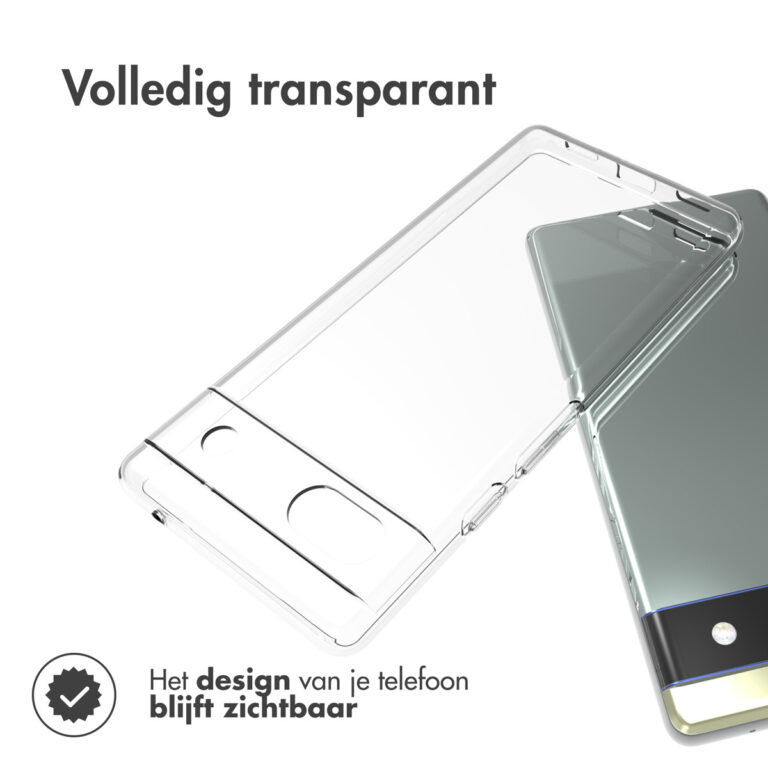 Accezz Clear Backcover Google Pixel 6a - Transparant - Afbeelding 4