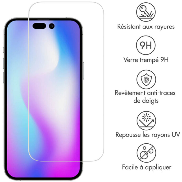 Selencia Gehard Glas Screenprotector Apple iPhone 14 Pro - Afbeelding 3
