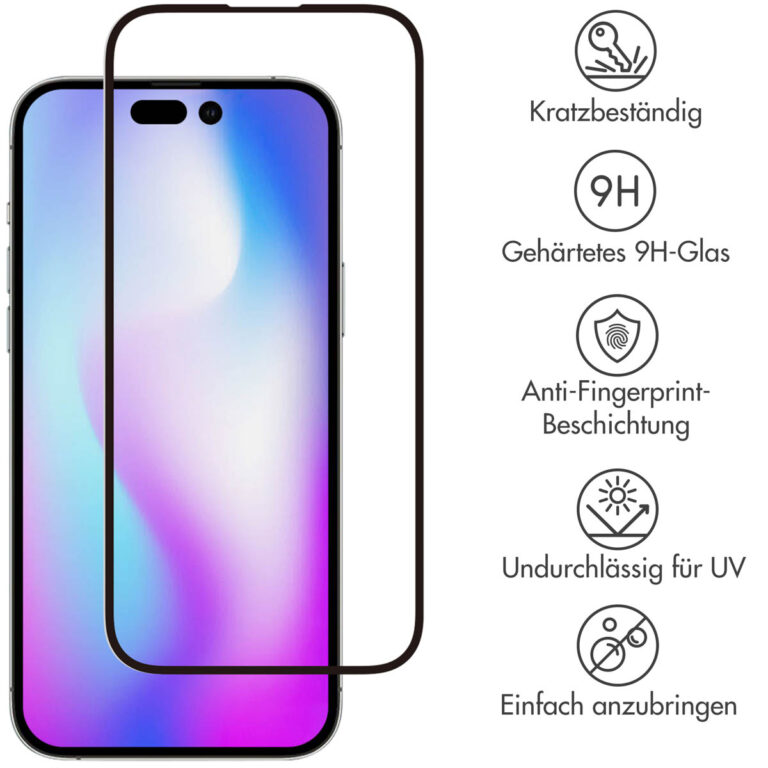 Selencia Gehard Glas Premium Screenprotector Apple iPhone 14 Pro - Afbeelding 4