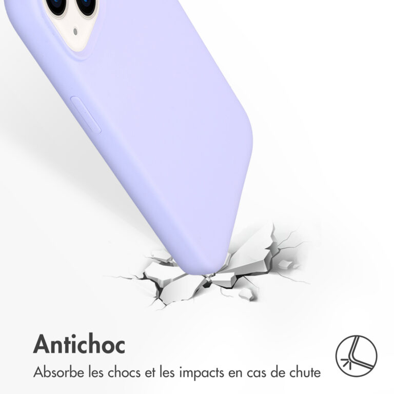 Accezz Liquid Silicone Backcover Apple iPhone 14 - Paars - Afbeelding 9