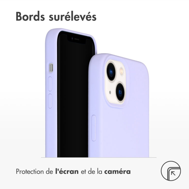 Accezz Liquid Silicone Backcover Apple iPhone 14 - Paars - Afbeelding 8