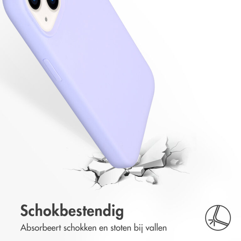 Accezz Liquid Silicone Backcover Apple iPhone 14 - Paars - Afbeelding 6