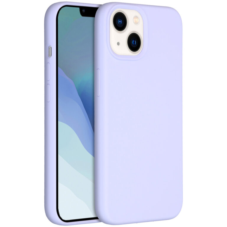 Accezz Liquid Silicone Backcover Apple iPhone 14 - Paars - Afbeelding 7
