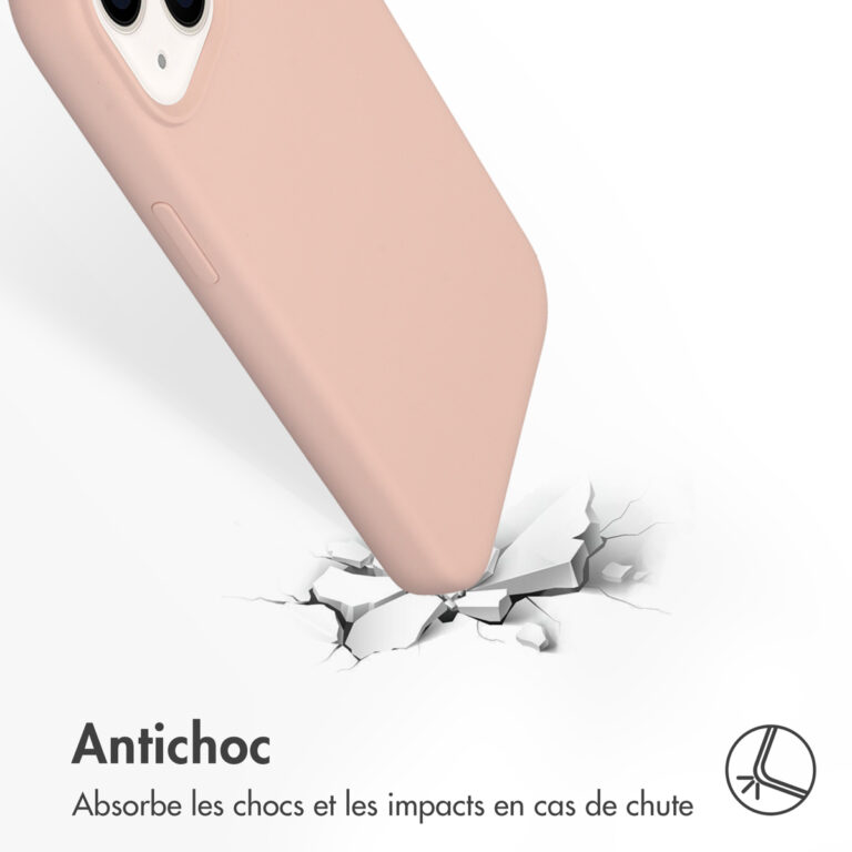 Accezz Liquid Silicone Backcover Apple iPhone 14 - Roze - Afbeelding 6