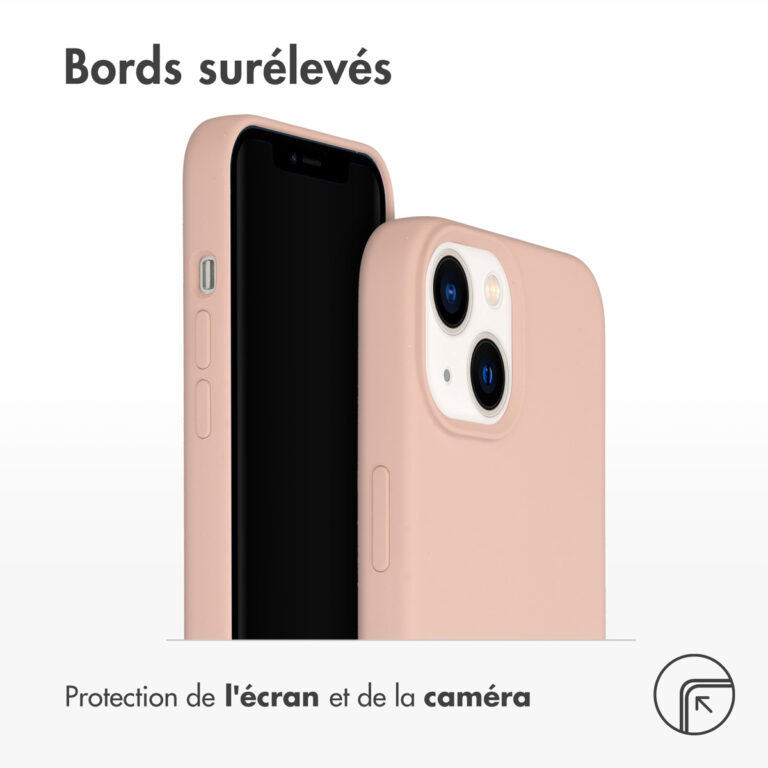 Accezz Liquid Silicone Backcover Apple iPhone 14 - Roze - Afbeelding 5