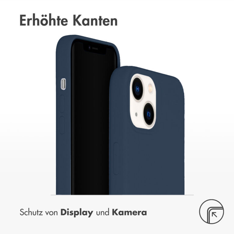 Accezz Liquid Silicone Backcover Apple iPhone 14 - Donkerblauw - Afbeelding 9