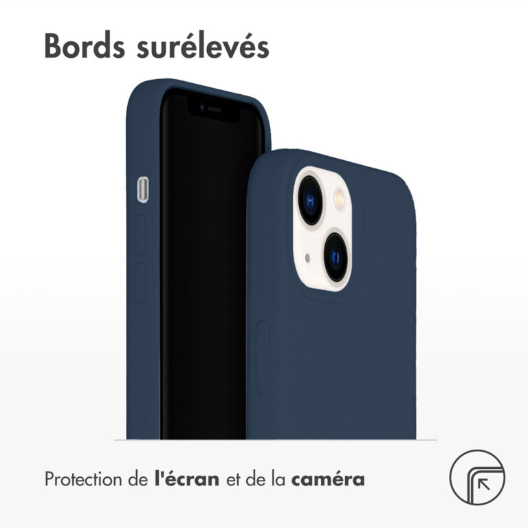 Accezz Liquid Silicone Backcover Apple iPhone 14 - Donkerblauw - Afbeelding 5