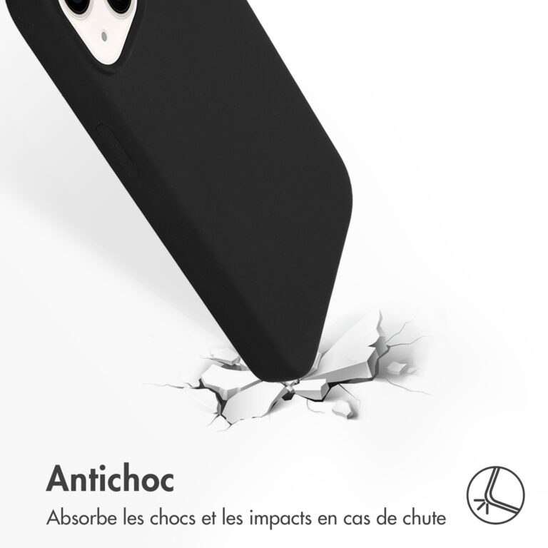 Accezz Liquid Silicone Backcover Apple iPhone 14 - Zwart - Afbeelding 6