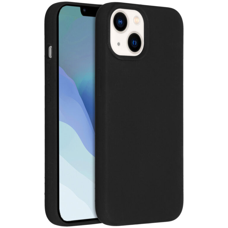 Accezz Liquid Silicone Backcover Apple iPhone 14 - Zwart - Afbeelding 4