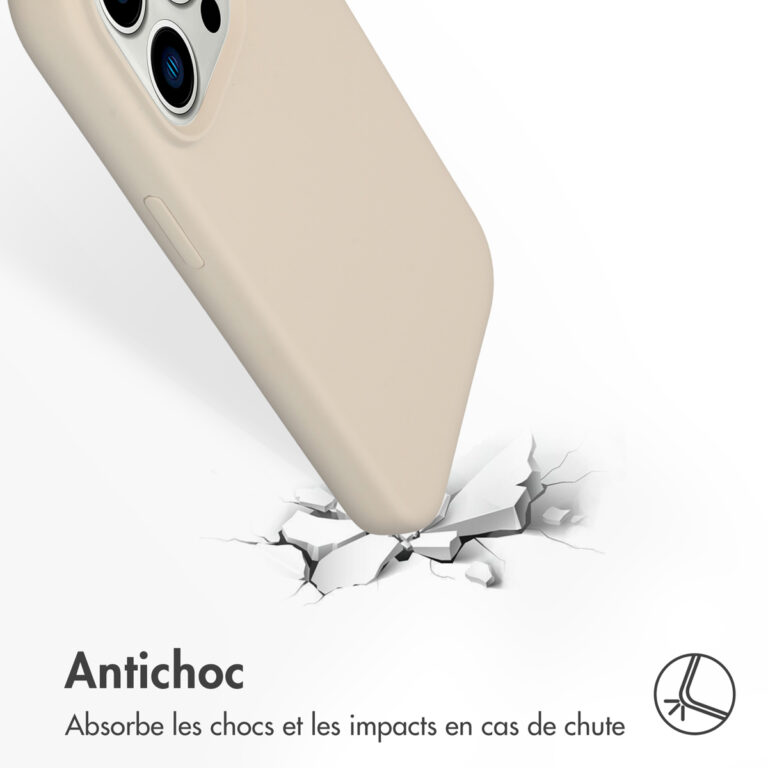 Accezz Liquid Silicone Backcover Apple iPhone 14 Pro - Stone - Afbeelding 6