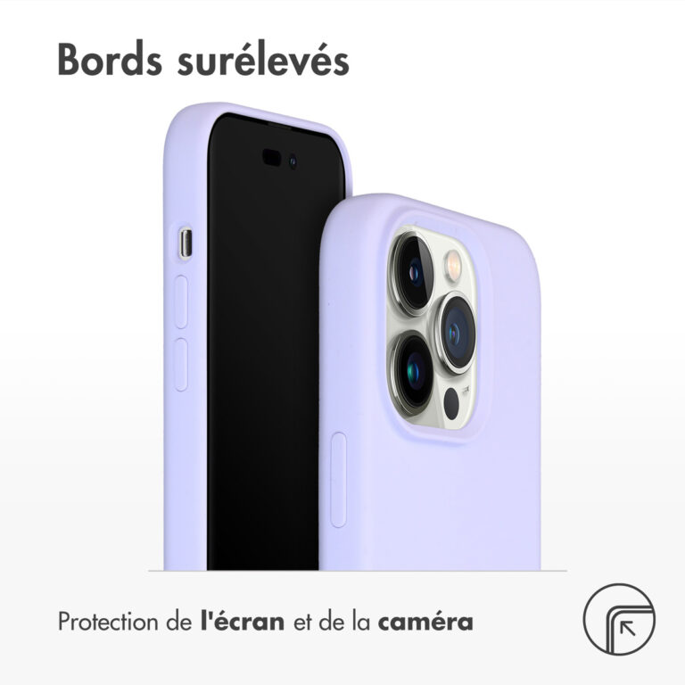 Accezz Liquid Silicone Backcover Apple iPhone 14 Pro - Paars - Afbeelding 7