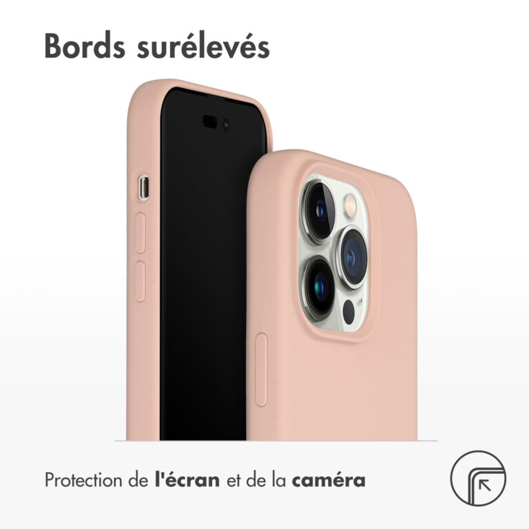 Accezz Liquid Silicone Backcover Apple iPhone 14 Pro - Roze - Afbeelding 5