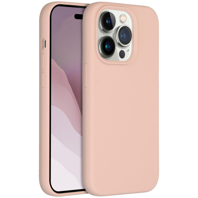 Accezz Liquid Silicone Backcover Apple iPhone 14 Pro - Roze - Afbeelding 4