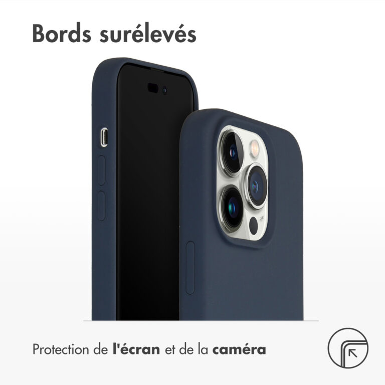 Accezz Liquid Silicone Backcover Apple iPhone 14 Pro - Donkerblauw - Afbeelding 5