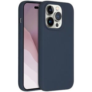 Accezz Liquid Silicone Backcover Apple iPhone 14 Pro - Donkerblauw