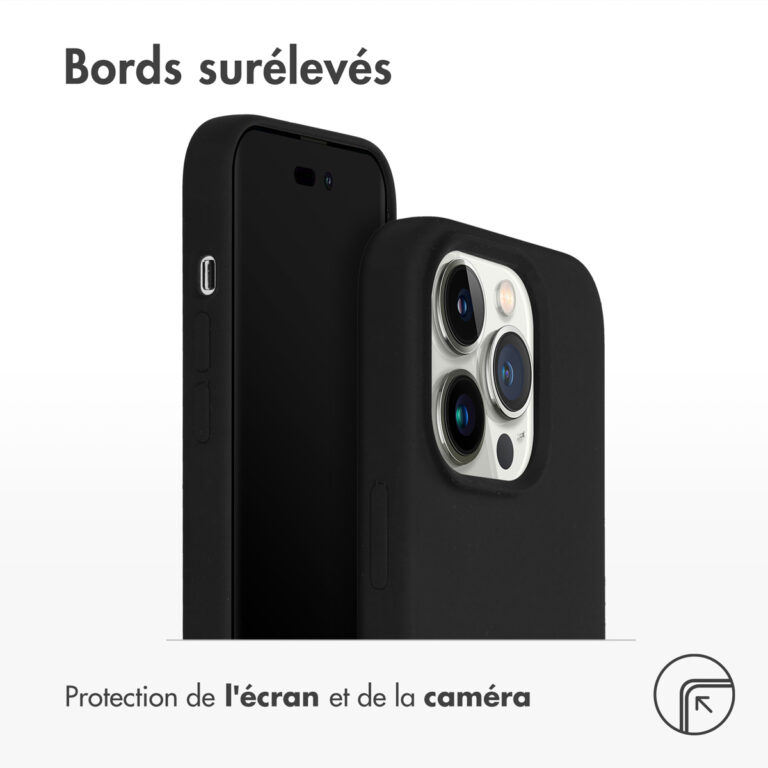 Accezz Liquid Silicone Backcover Apple iPhone 14 Pro - Zwart - Afbeelding 5