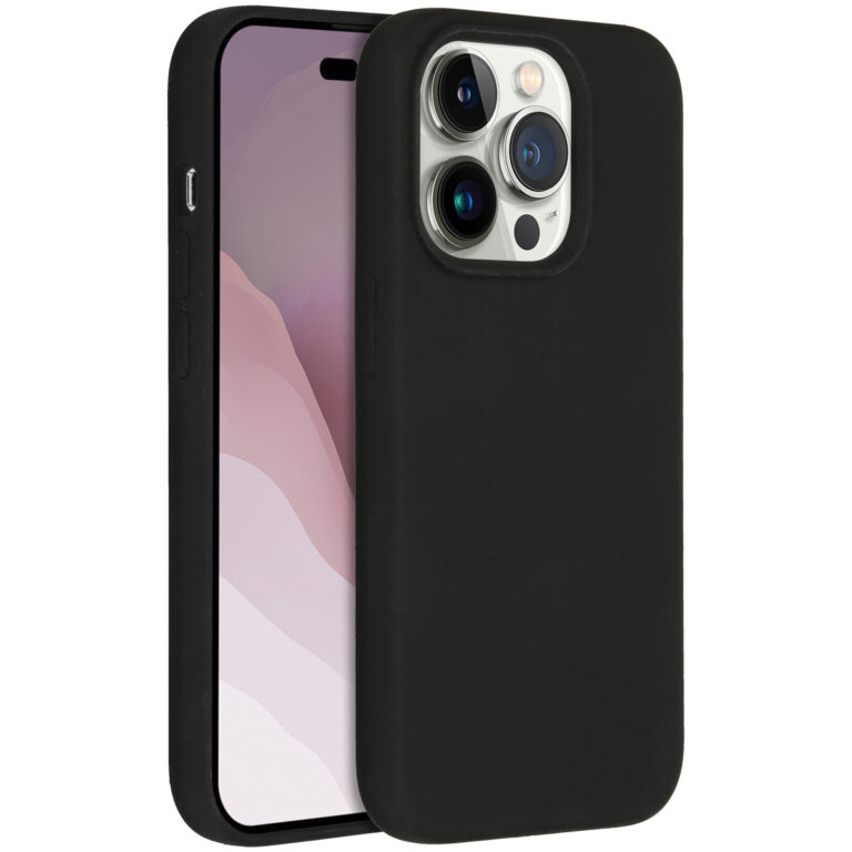 Accezz Liquid Silicone Backcover Apple iPhone 14 Pro - Zwart - Afbeelding 4