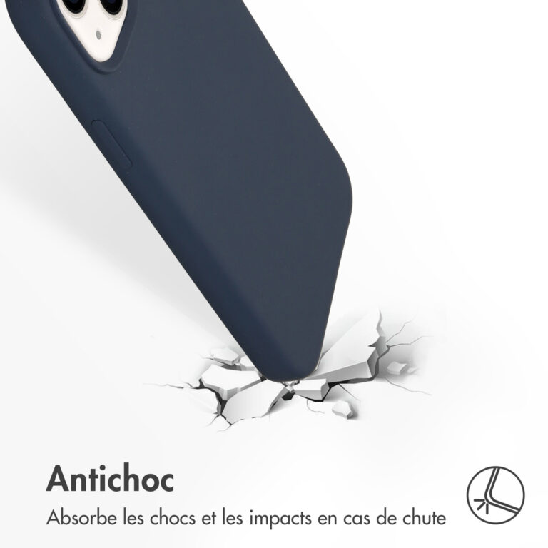 Accezz Liquid Silicone Backcover Apple iPhone 14 Plus - Donkerblauw - Afbeelding 6