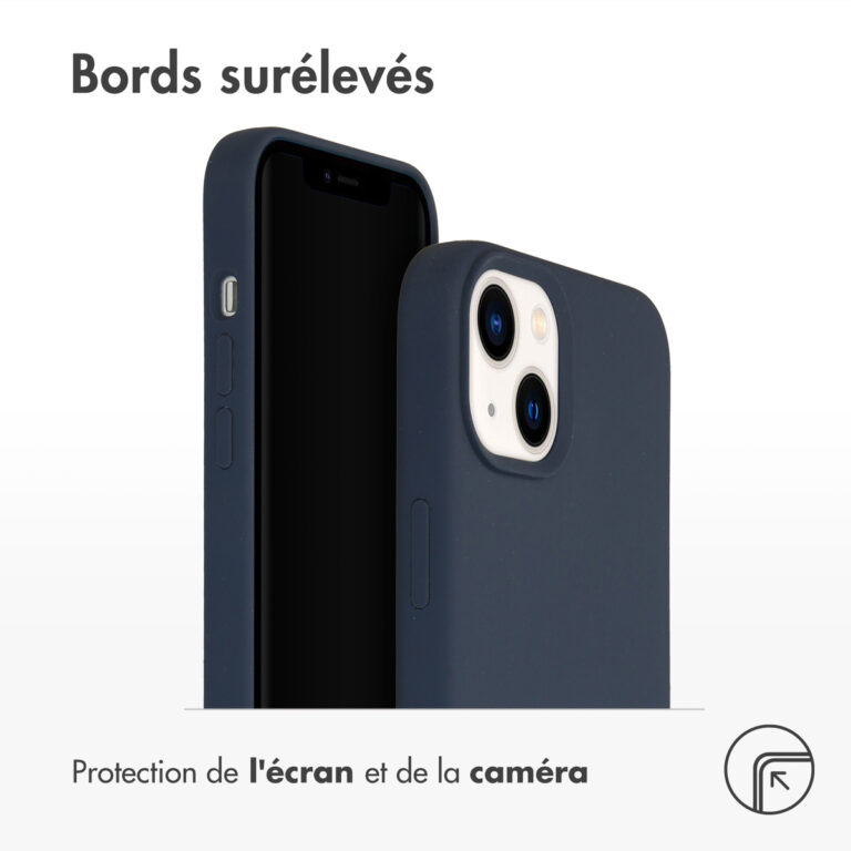 Accezz Liquid Silicone Backcover Apple iPhone 14 Plus - Donkerblauw - Afbeelding 5