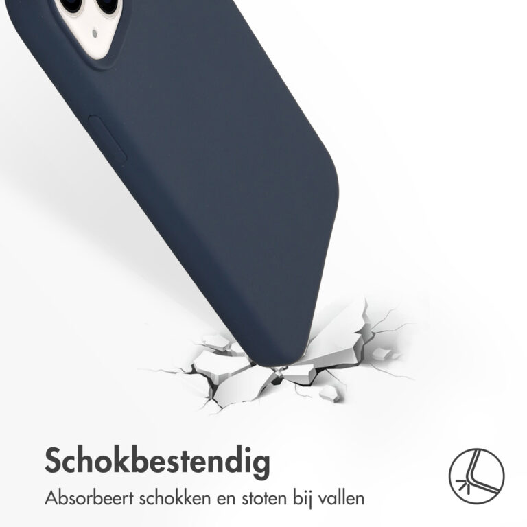 Accezz Liquid Silicone Backcover Apple iPhone 14 Plus - Donkerblauw - Afbeelding 3