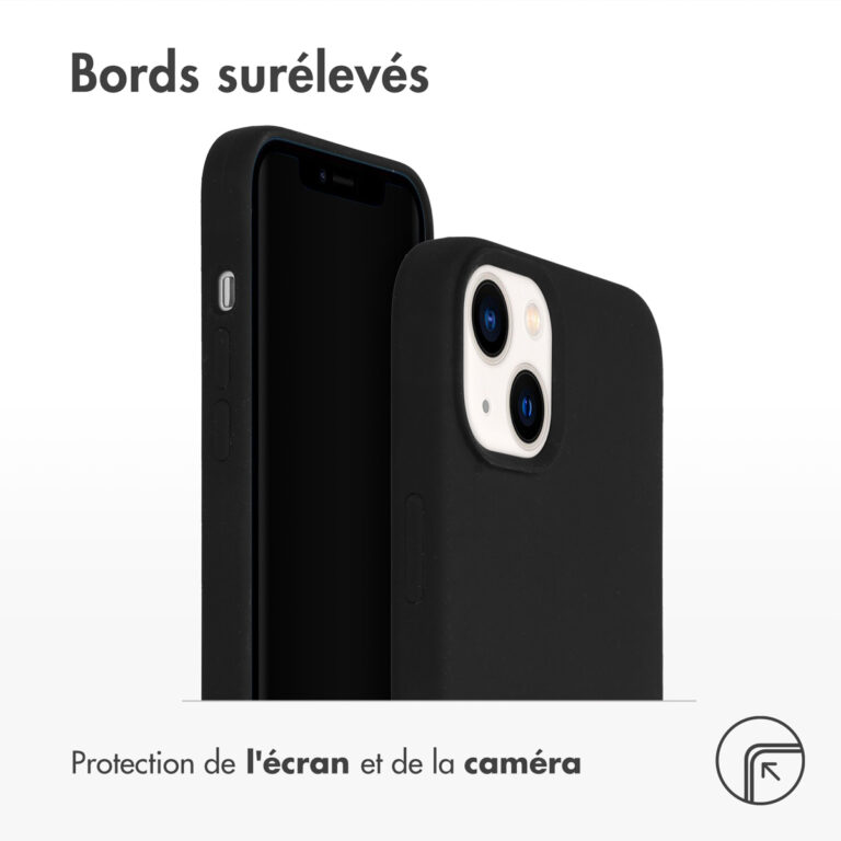 Accezz Liquid Silicone Backcover Apple iPhone 14 Plus - Zwart - Afbeelding 5