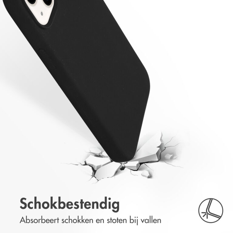 Accezz Liquid Silicone Backcover Apple iPhone 14 Plus - Zwart - Afbeelding 3