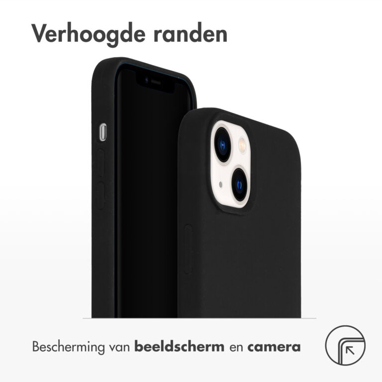 Accezz Liquid Silicone Backcover Apple iPhone 14 Plus - Zwart - Afbeelding 2