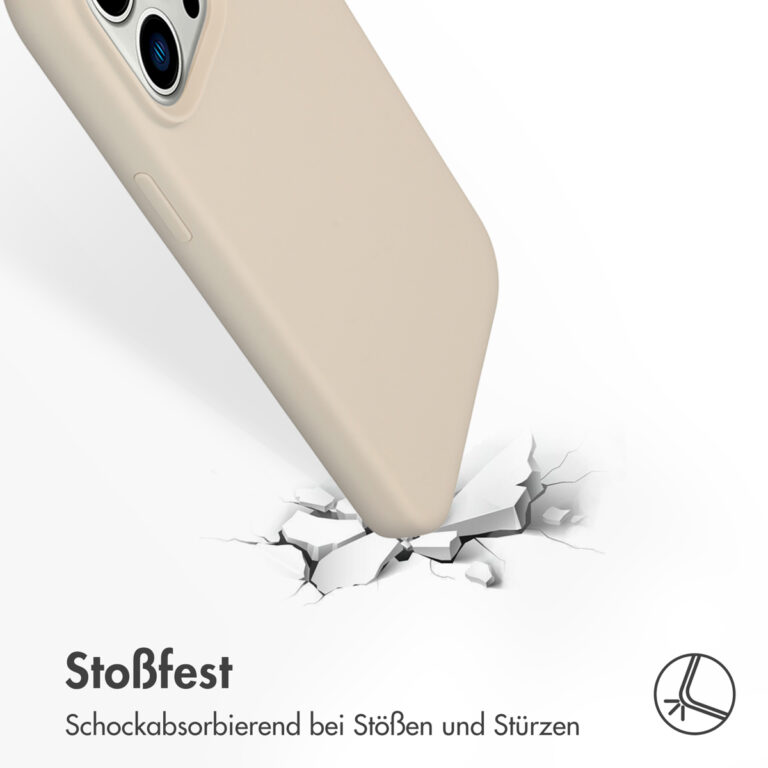 Accezz Liquid Silicone Backcover Apple iPhone 14 Pro Max - Stone - Afbeelding 8
