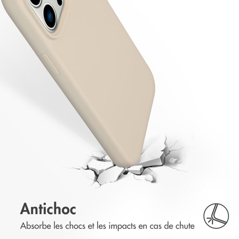 Accezz Liquid Silicone Backcover Apple iPhone 14 Pro Max - Stone - Afbeelding 6