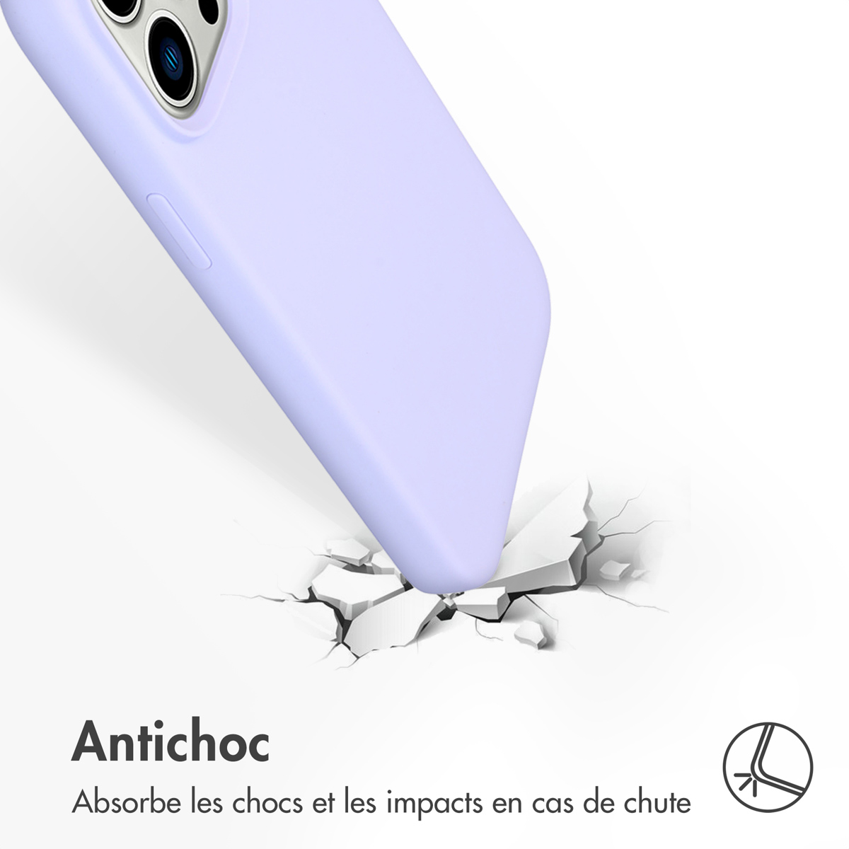 Accezz Liquid Silicone Backcover Apple iPhone 14 Pro Max - Paars - Afbeelding 8