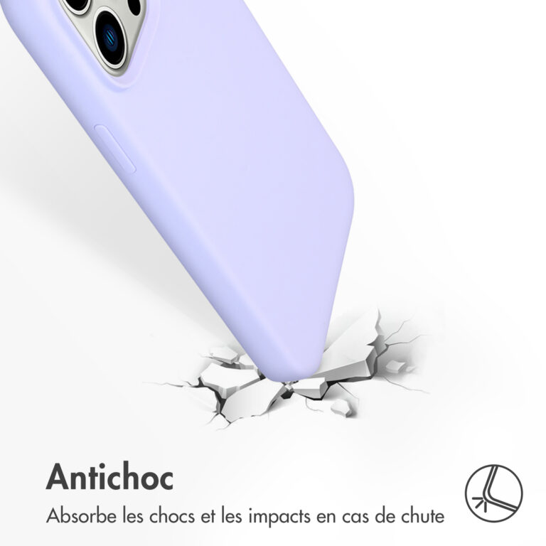 Accezz Liquid Silicone Backcover Apple iPhone 14 Pro Max - Paars - Afbeelding 8
